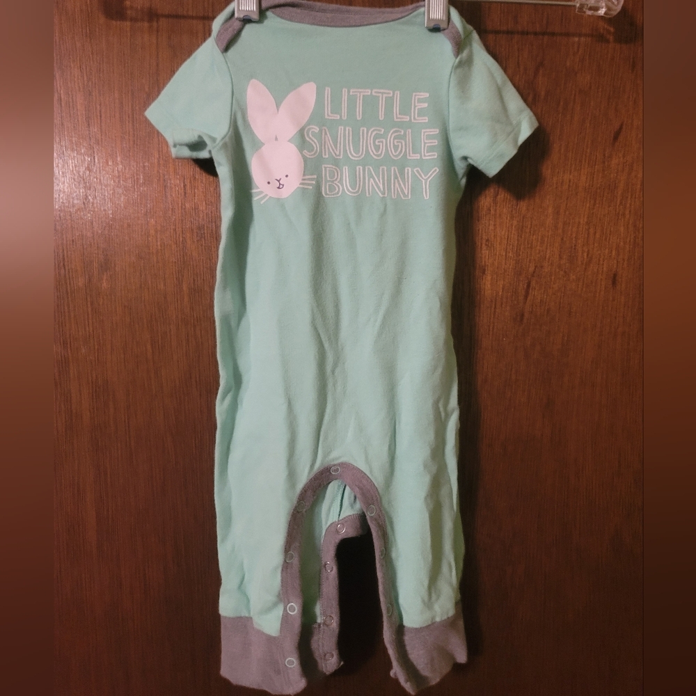 Cat & Jack Mint Green Baby Onesie with Bunny Print
